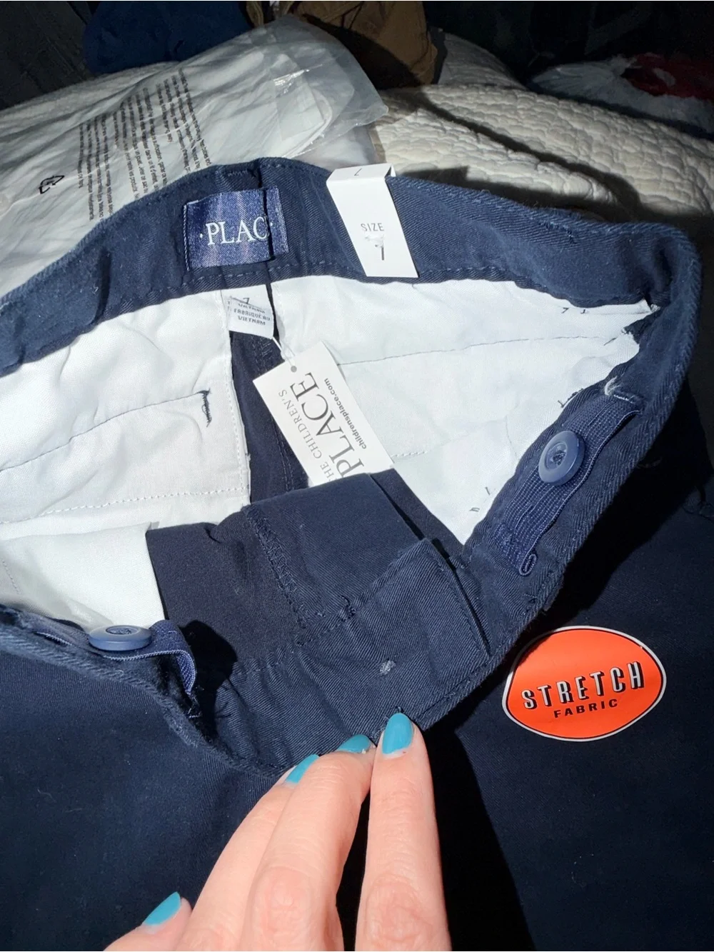 Boys’ Stretch Navy Chino Shorts